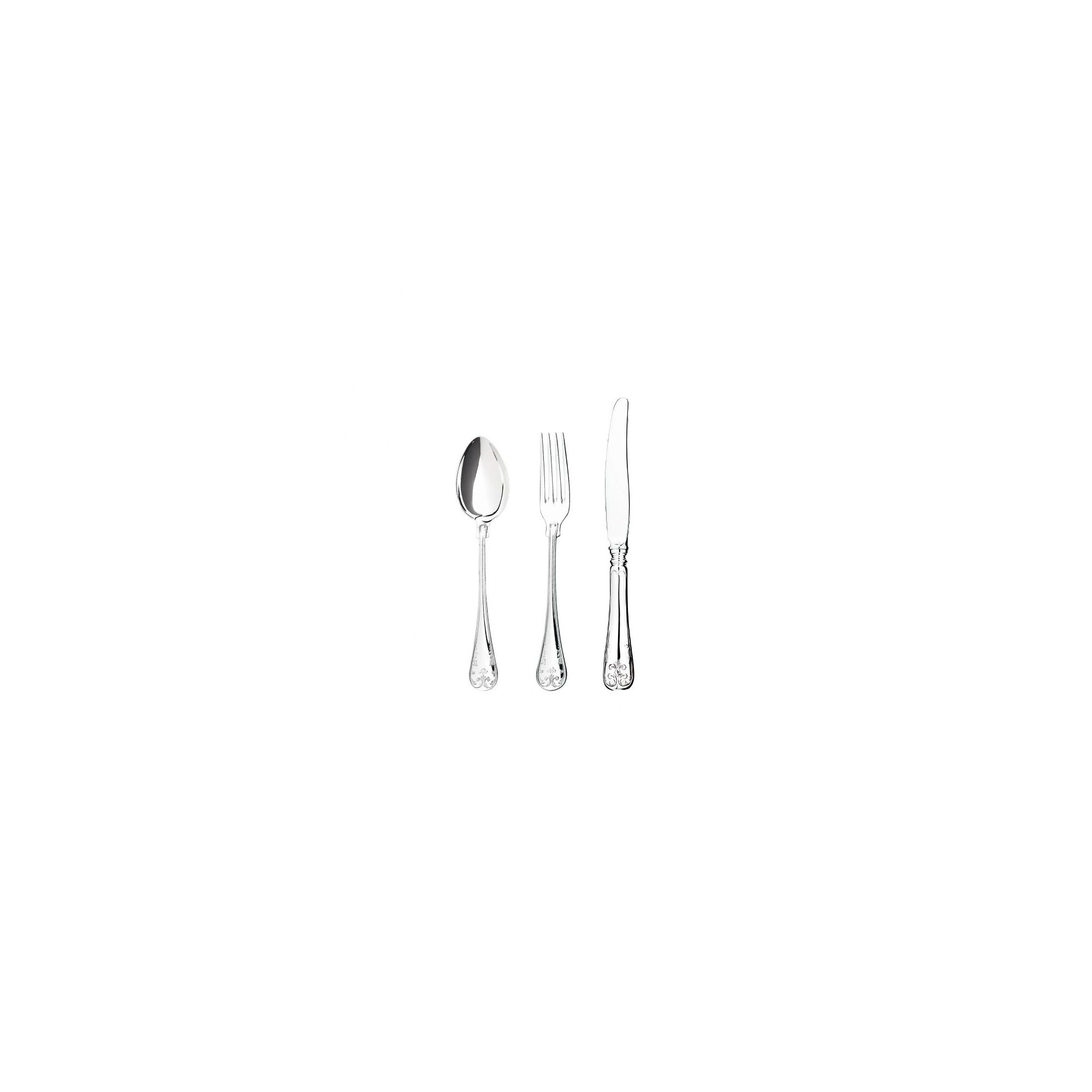 Mema/GAB Gammal Fransk 12 Piece Silver Plated Cutlery Set 1 at Tesco Direct