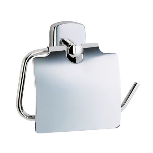 Image of Smedbo Cabin Toilet Roll Holder With Lid - Polished Chrome
