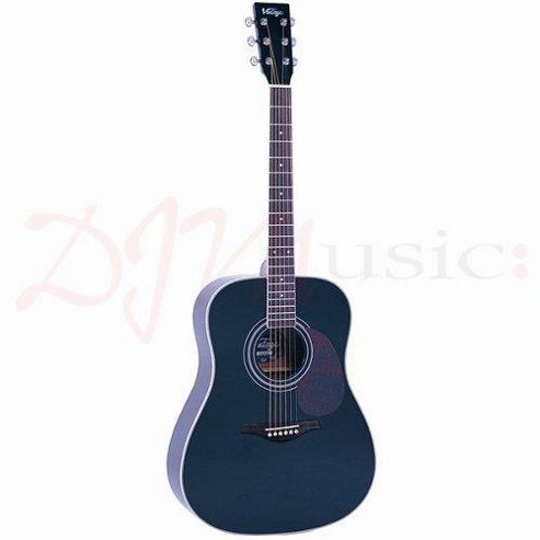 Image of Vintage V400bk Black Acoustic Guitar