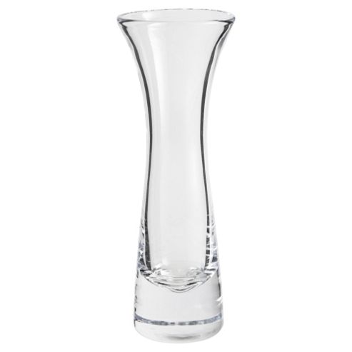 Image of Tesco Cylinder Flared Bud Vase, Clear