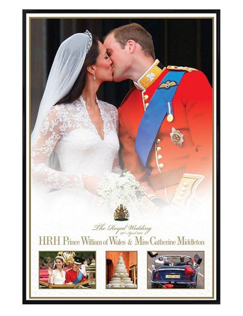 Image of Gloss Black Framed The Royal Wedding Poster