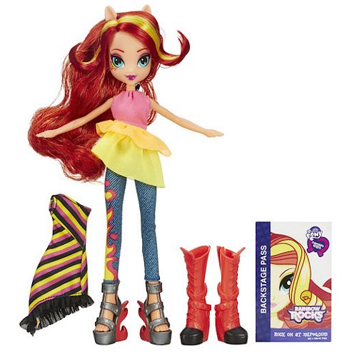 Image of My Little Pony Equestria Girls Rainbow Rocks - Sunset Shimmer Doll With Fashions