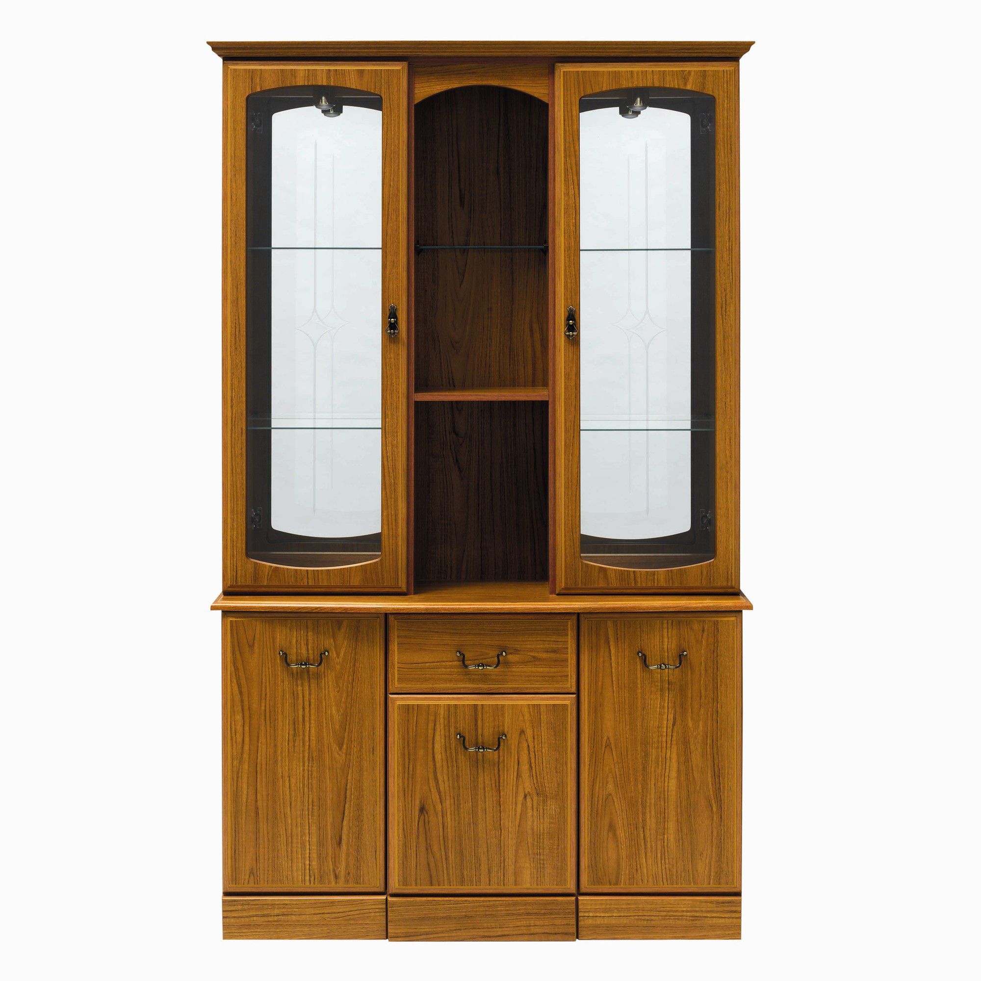 Caxton Tennyson 122 cm Display Cabinet in Teak at Tesco Direct