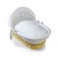 Clair de lune Starburst Natural Wicker Moses Basket - White