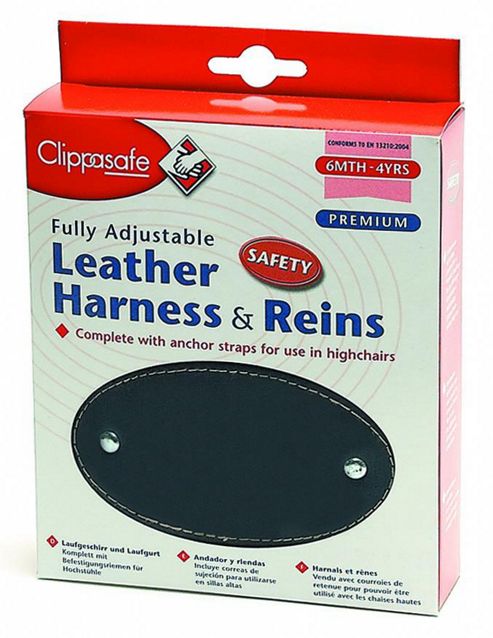 Image of Clippasafe Leather Harness And Rein Navy