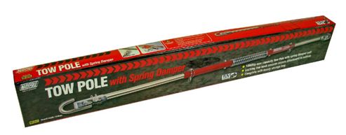 Image of Heavy Duty Steel Tow Pole With Spring Damper Includes Storage Bag. Tuv Approved