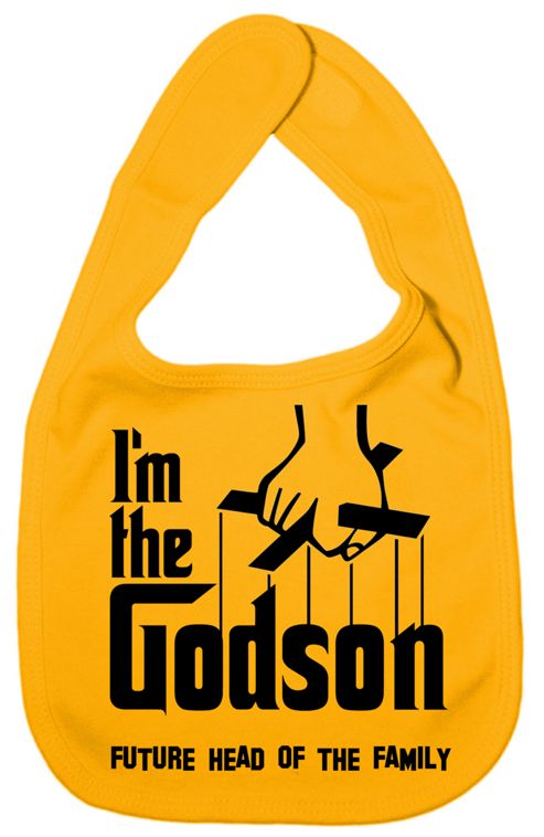 Image of Dirty Fingers I'm The Godson Future Head Of The Family Bib Yellow