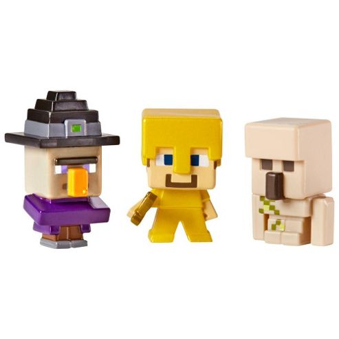 Image of Minecraft Mini-figures 3 Pack Witch, Steve And Iron Golem