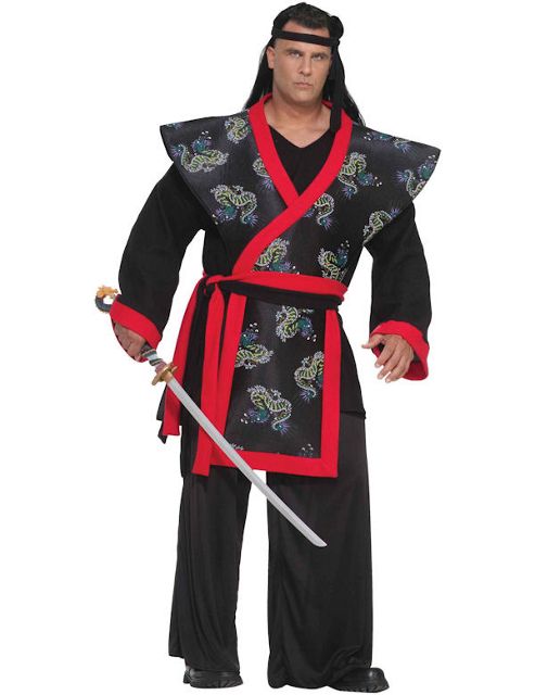 Image of Dark Samurai Warrior Costume (plus Size)