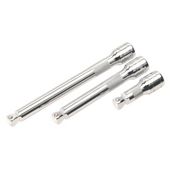 "Wobble/Rigid Extension Bar Set 3pc 1/2""Sq Drive"