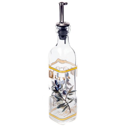 Image of Toscana Harvest Medium Glass Olive Oil Bottle By Occasion