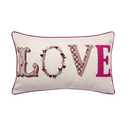 Image of Catherine Lansfield Home Love Cushion (30x50cm) - Deep