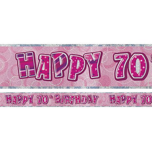 Image of Dazzling Effects 70th Birthday Banner (each)