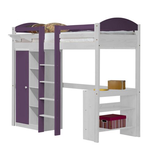 Image of Maximus High Sleeper Set 1 Central Ladder White With Lilac Details