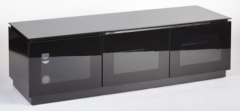 Image of Mmt D1500 Black Gloss Tv Cabinet For Tvs Up To 70 Inch