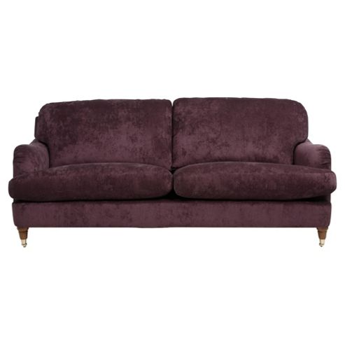 Image of Florence Large 3 Seater Sofa Velvet Plum
