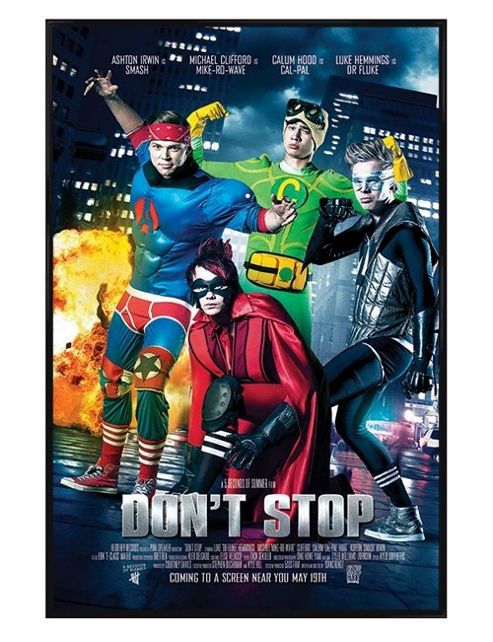 Image of Gloss Black Framed 5 Seconds Of Summer Don't Stop Poster