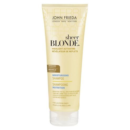 Image of John Frieda Sheer Blonde Moisturising Shampoo For Lighter Blonde 250ml