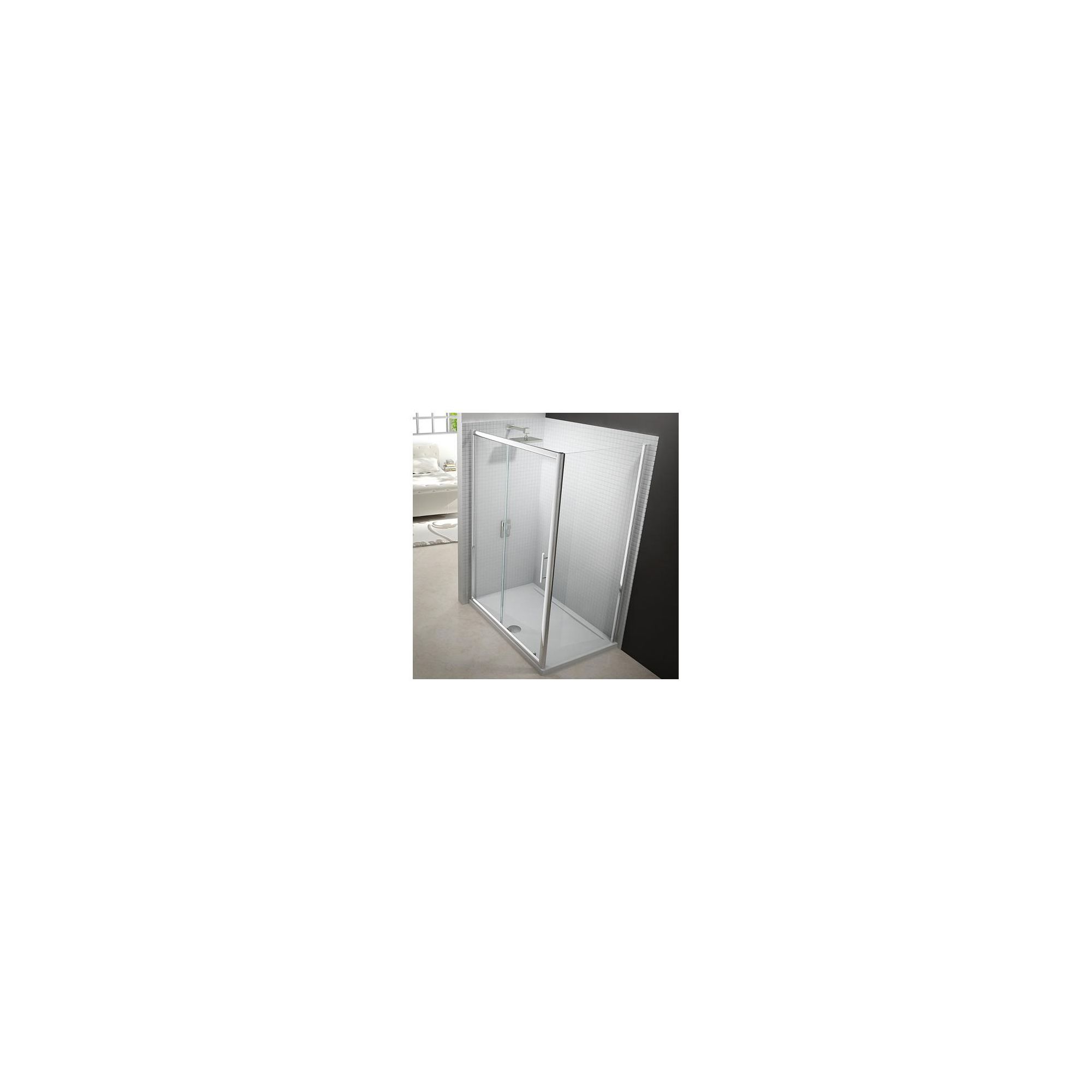 Merlyn Series 6 Sliding Shower Door, 1500mm Wide, Chrome Frame, 6mm Glass at Tesco Direct