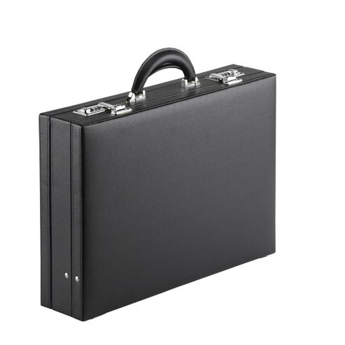 Image of Falcon Leather Look Stylish Lockable Attache Case, Perfect Business Briefcase For Men