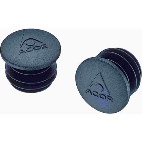 Image of Acor Plastic Handlebar End Caps. One Pair, Black