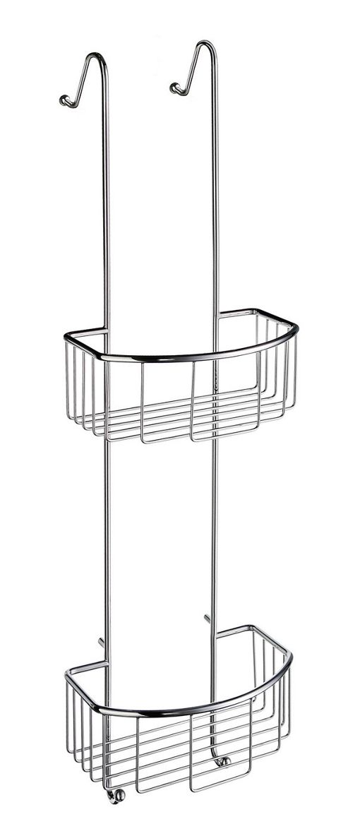 Image of Smedbo Sideline Hanging Double Level Shower Basket In Polished Chrome