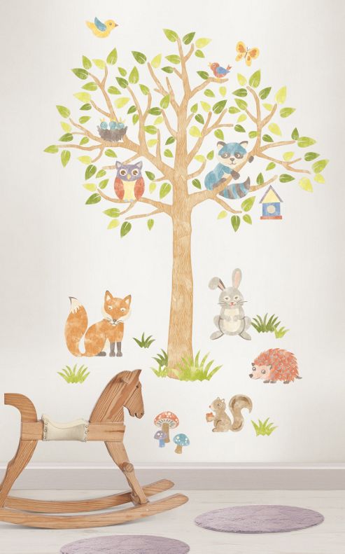 Image of Wallpops!kids Woodland Tree Kids Wall Sticker Kit