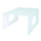Premier Housewares Square Coffee Table with White Bent Glass Top