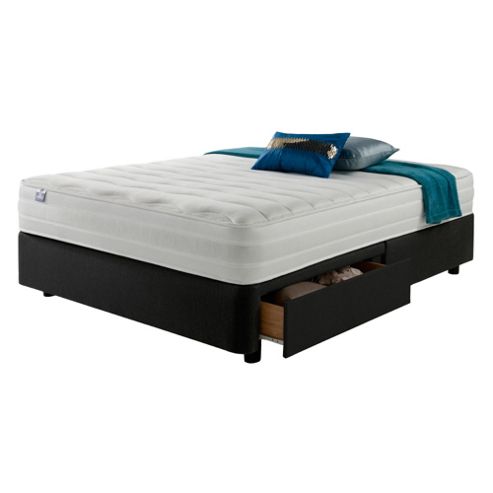 Image of Silentnight Mirapocket 1200 Ortho Memory 2 Drawer Super King Divan Charcoal No Headboard
