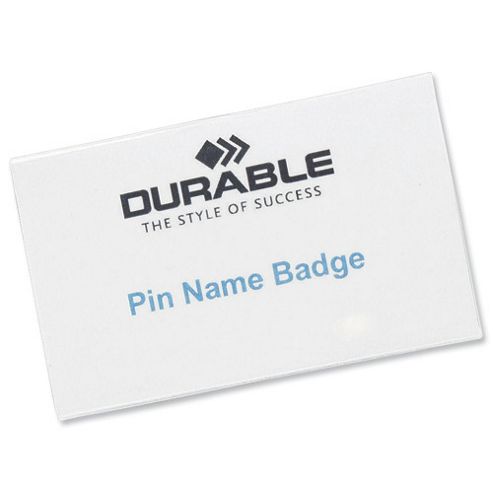 Image of Durable Name Badges With Pin 54x90mm Ref 8004 [pack 50]