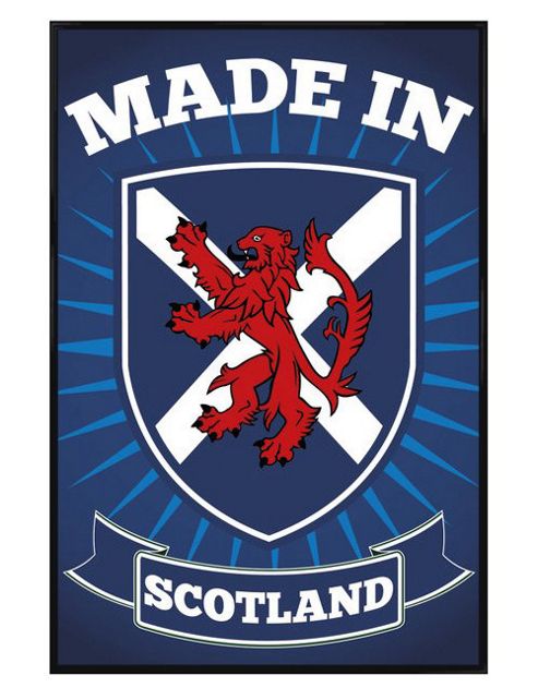 Image of Scottish Pride Gloss Black Framed Made In Scotland Poster