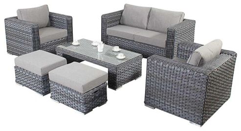 Image of Luxan Wgf-505 Port Royal Platinum Grey Small Sofa Set