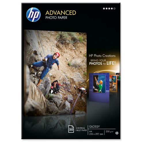 Image of Hewlett-packard Glossy Photo Paper 210 X 297 Mm, 50 Sheets