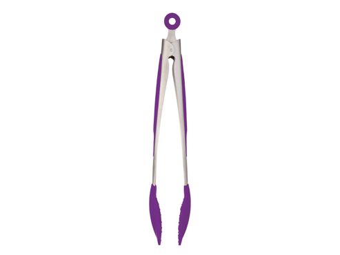 Image of Kitchencraft Colourworks Kitchen Tongs, Purple