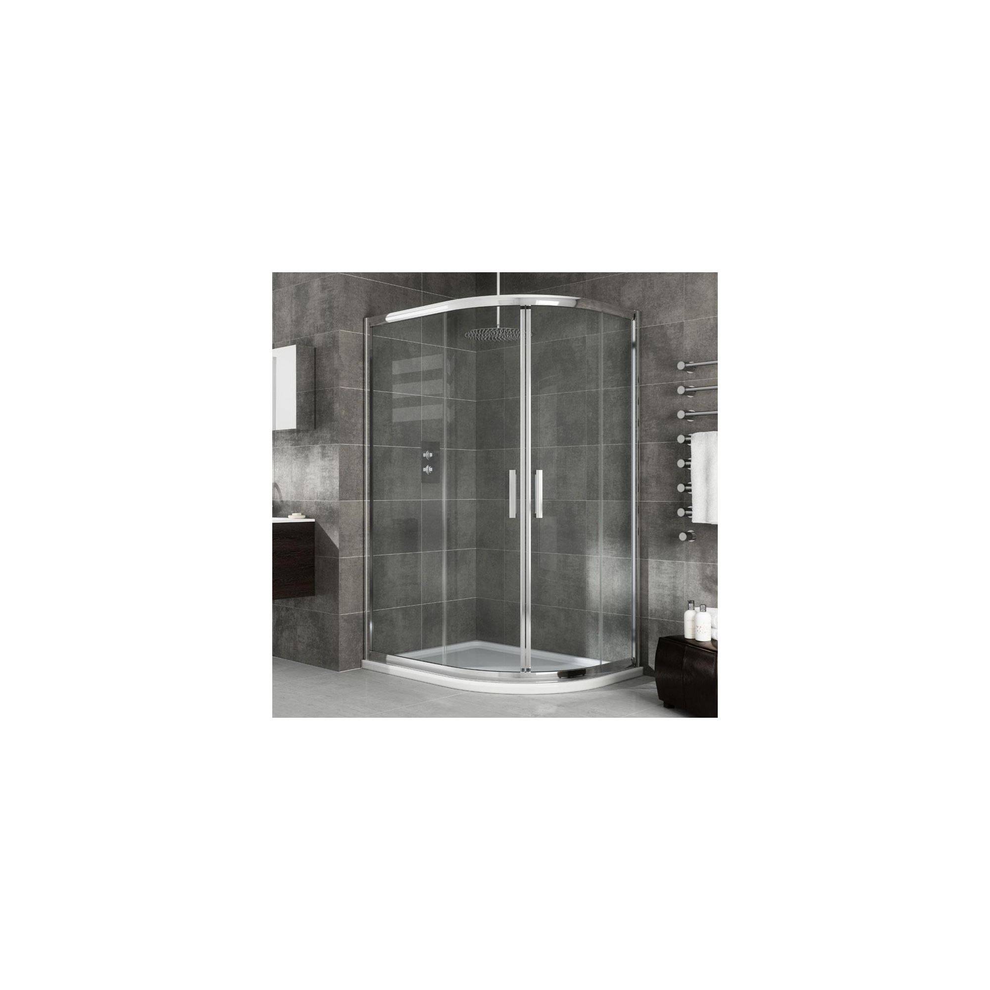 Elemis Eternity Offset Quadrant Shower Enclosure, 1200mm x 800mm, 8mm Glass, Low Profile Tray, Left Handed at Tesco Direct