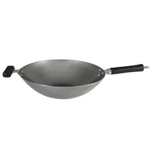 Image of Swift 34 Cm Heavy Gauge Carbon Steel Wok Phenolic Handle