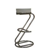 Z White Faux Leather Kitchen Bar Stool