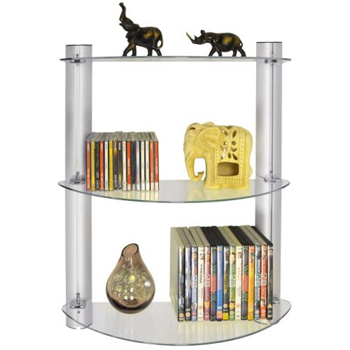 Image of Maxwell - 3 Tier Glass Wall Storage / Display Shelves