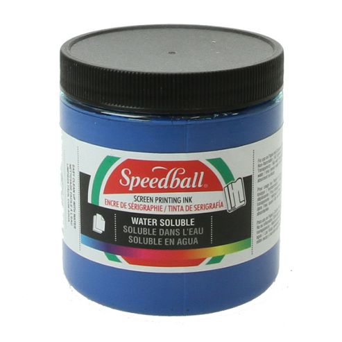 Image of Speedball Water Soluble Screen Printing Ink - Blue 236ml