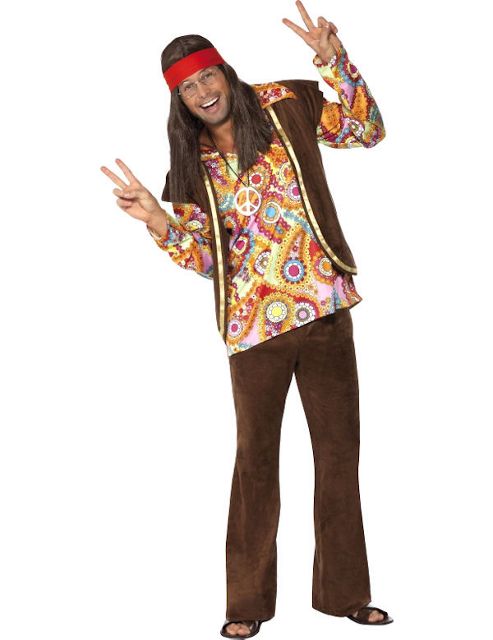 Image of Discontinued - Psychedelic 1960's Hippy - Adult Costume Size: 38-40