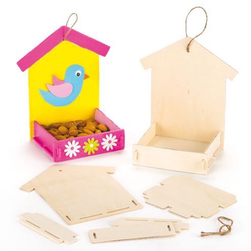 Image of Wooden Bird Feeder Kits (pack Of 3)