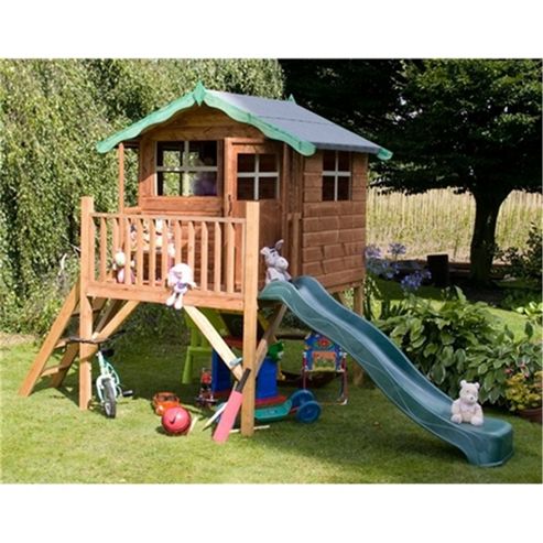 Image of Tower Playhouse And Slide 5ft X 7ft