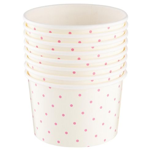 Image of Table Fun Polkadot Treat Tubs 6 Pack