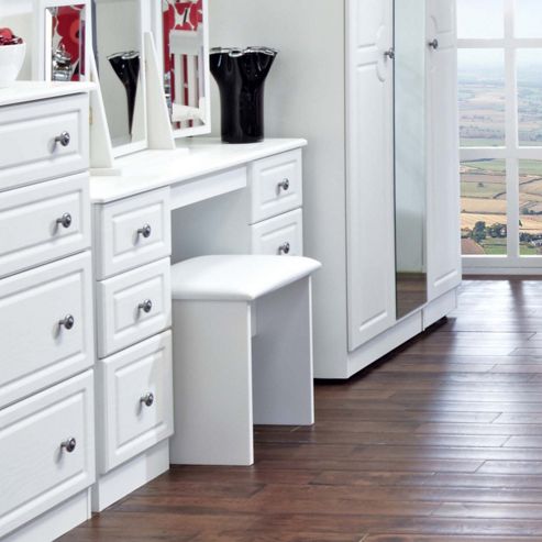 Image of Welcome Furniture Pembroke Kneehole Dressing Table - White