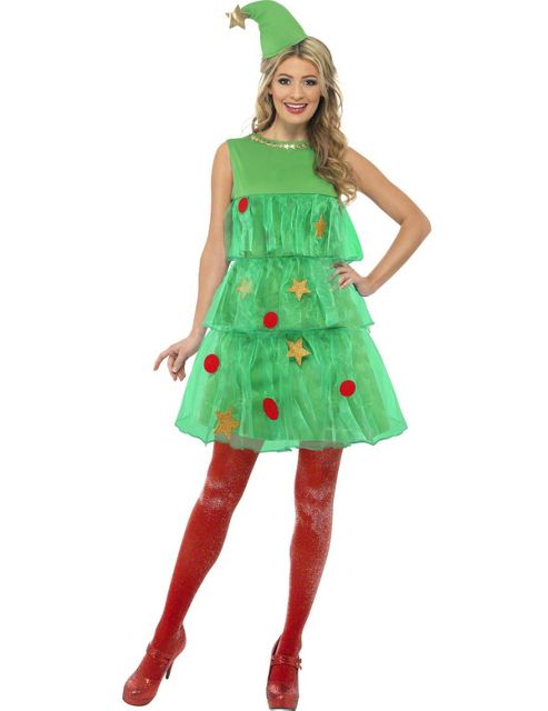Image of Christmas Tree Tutu - Adult Costume Size: 8-10