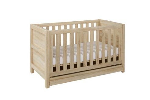 Image of Tutti Bambini Milan Cot Bed (incl. Drawer) - Reclaimed Oak Finish