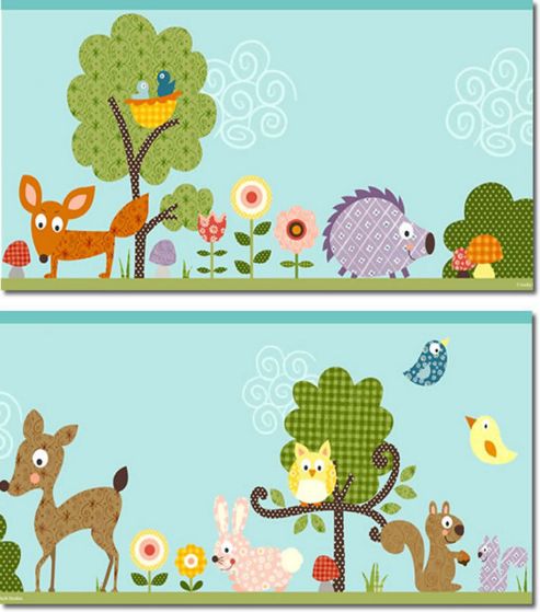 Image of Woodland Animal Bedroom Border