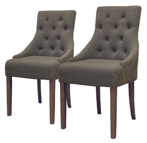 Image of Baumhaus Cdr03f Flare Back Upholstered Dining Chairs
