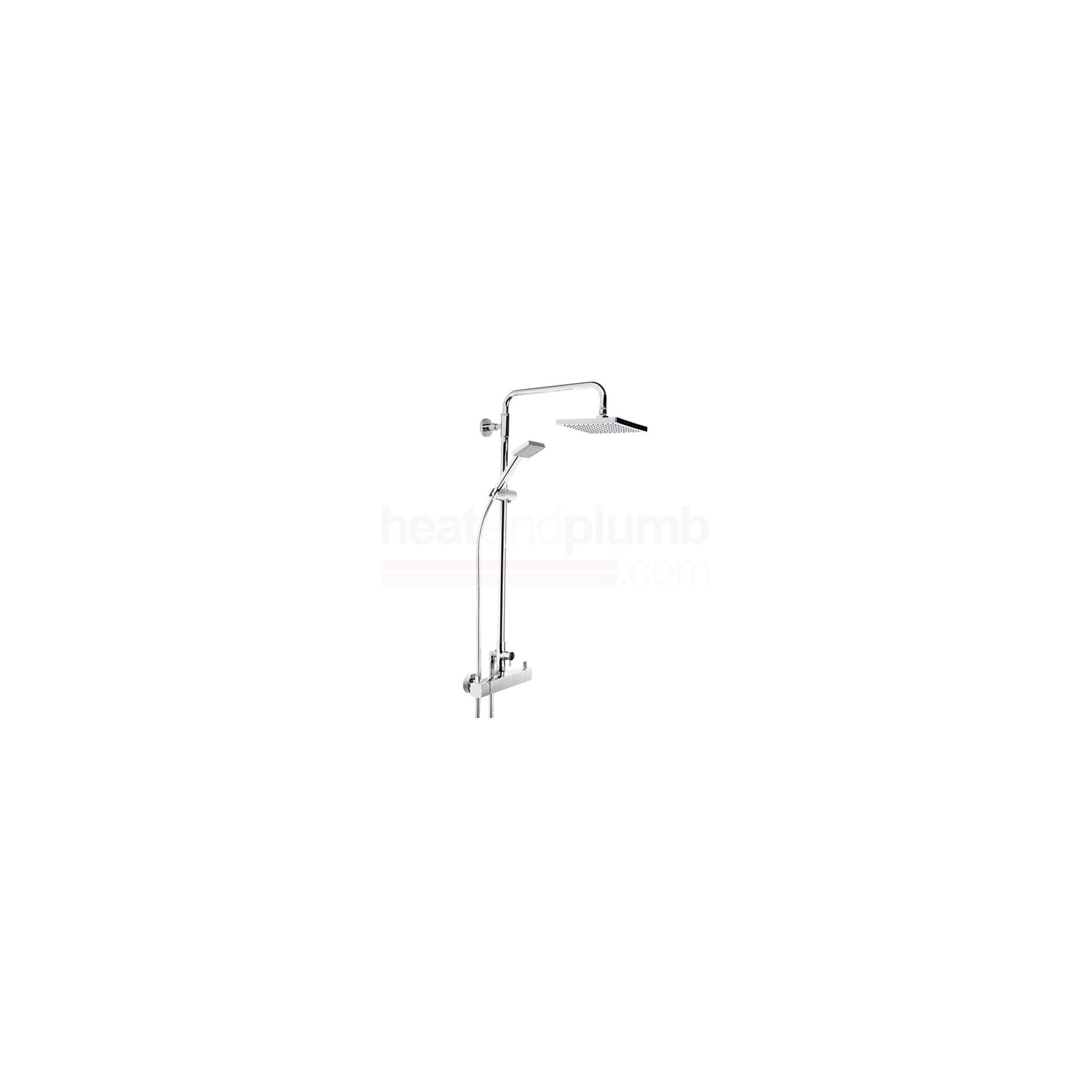 Tavistock Logic Top Outlet Bar Shower Valve with Rigid Riser Kit, Shower Head and Handset at Tesco Direct