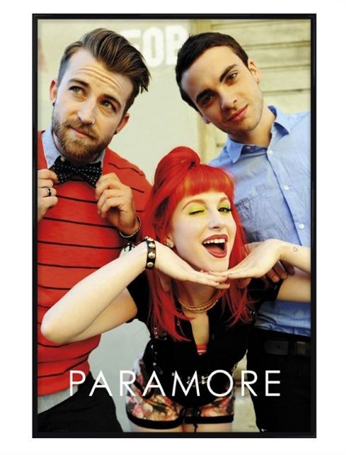 Image of Paramore Gloss Black Framed Hayley & The Boys Poster